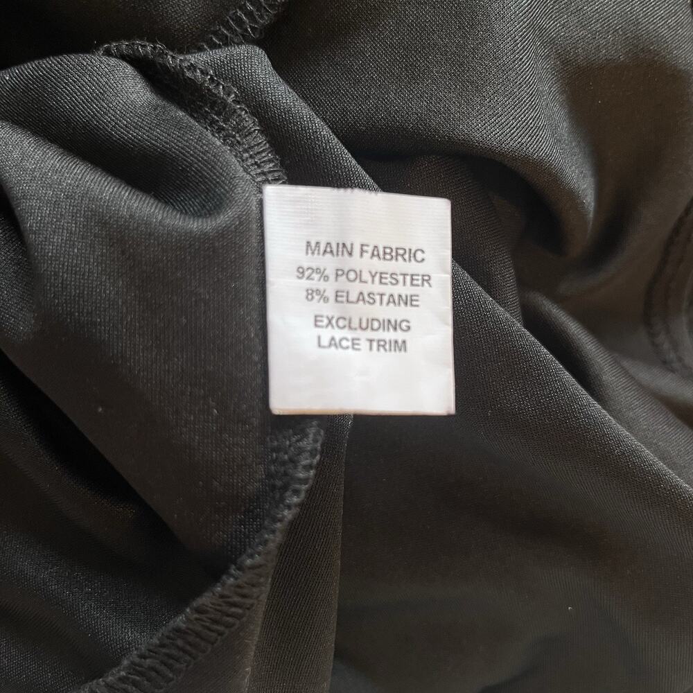 John Zack Tall Black Lace Dress With Split Sleeves US 8 UK 12 Witchy Whimsigoth - Picture 13 of 13